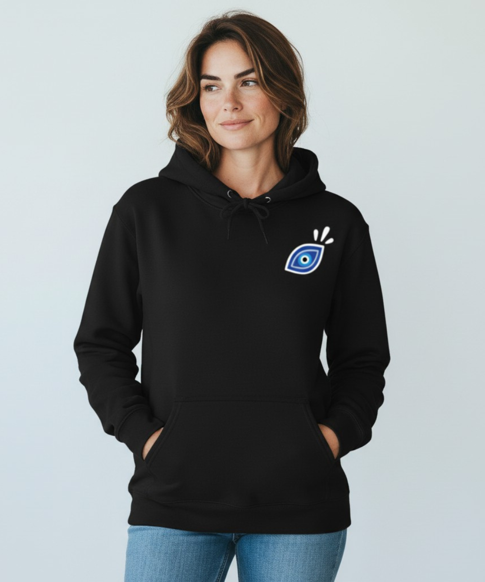 Hoodie Oversize All Eyes On Me - La Suivette - Noir